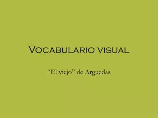 vocabulario visual