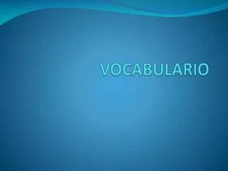 vocabulario