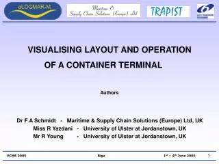 VISUALISING LAYOUT AND OPERATION OF A CONTAINER TERMINAL
