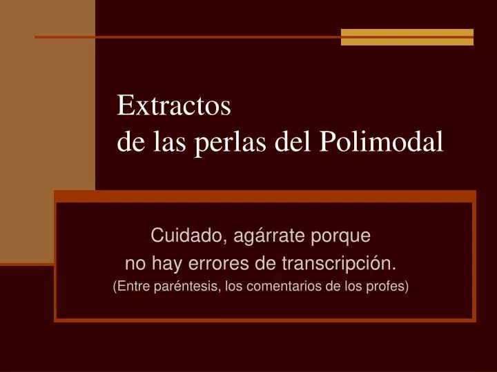 extractos de las perlas del polimodal