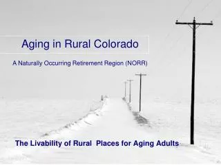 The Livability of Rural Places for Aging Adults