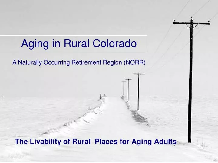 the livability of rural places for aging adults