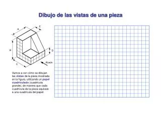 dibujo de las vistas de una pieza