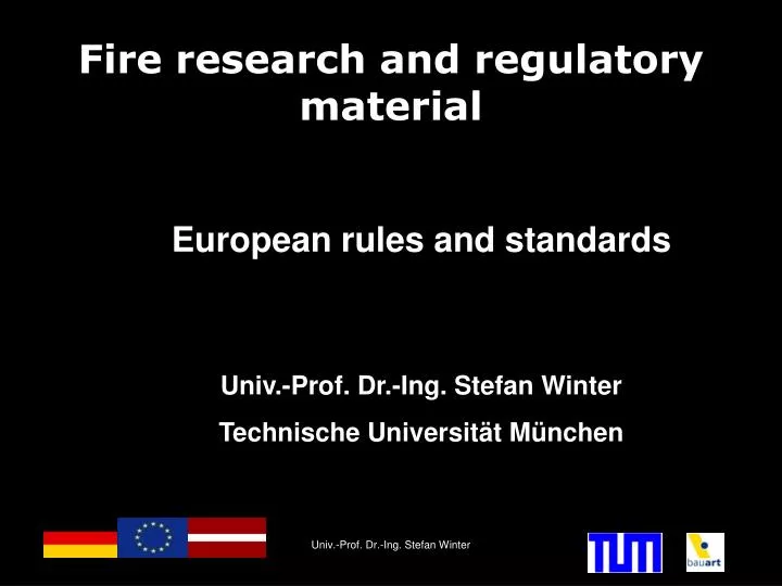 fire research and regulatory material