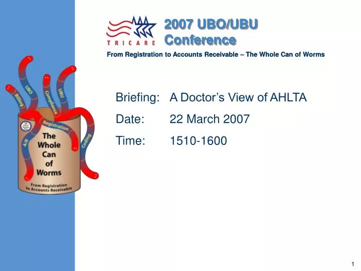 briefing a doctor s view of ahlta date 22 march 2007 time 1510 1600