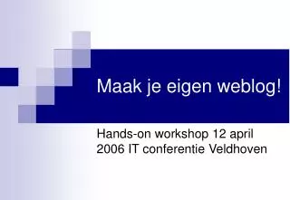 maak je eigen weblog