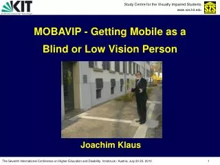 MOBAVIP - Getting Mobile as a Blind or Low Vision Person