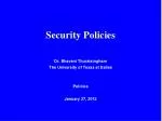 Security Policies - slide 1
