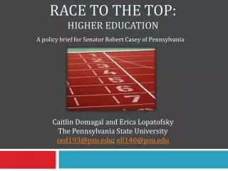 Race to the Top: Higher education