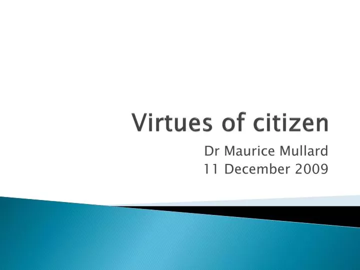 virtues of citizen