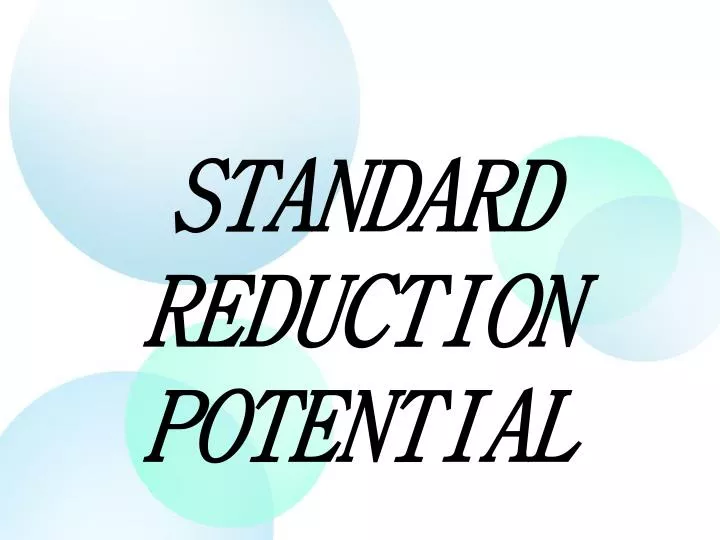 standard reduction potential