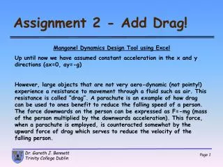 Assignment 2 - Add Drag!