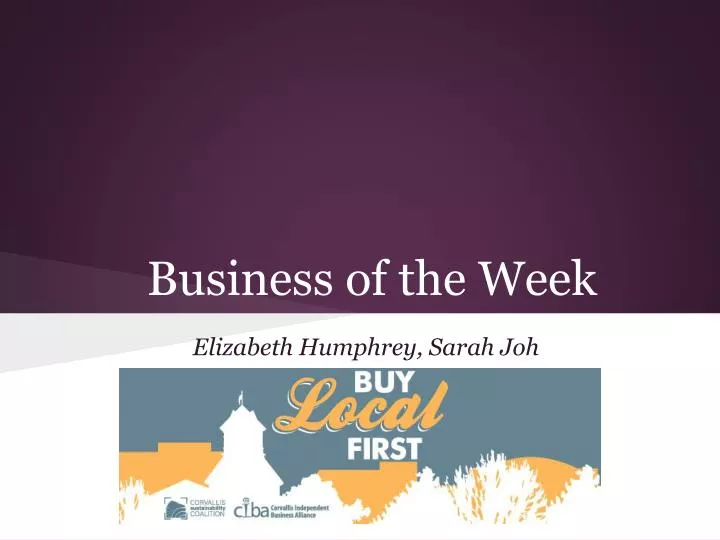 business of the week