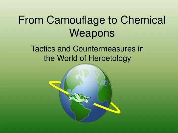 from camouflage to chemical weapons