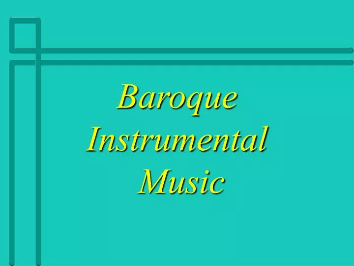 baroque instrumental music
