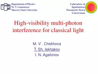 High-visibility multi-photon interference for classical light