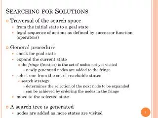 Searching for Solutions
