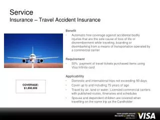 Service Insurance – Travel Accident Insurance