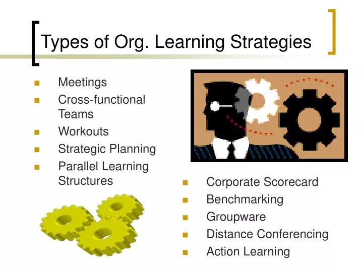 types of org learning strategies