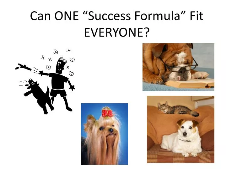 can one success formula fit everyone