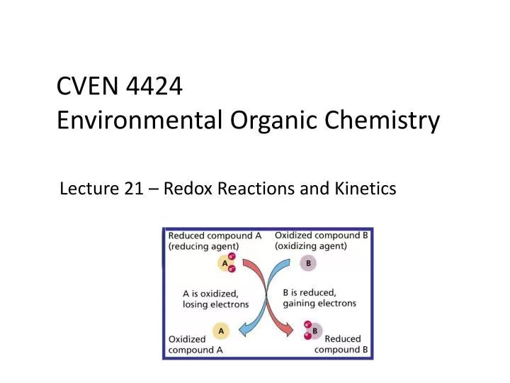 cven 4424 environmental organic chemistry