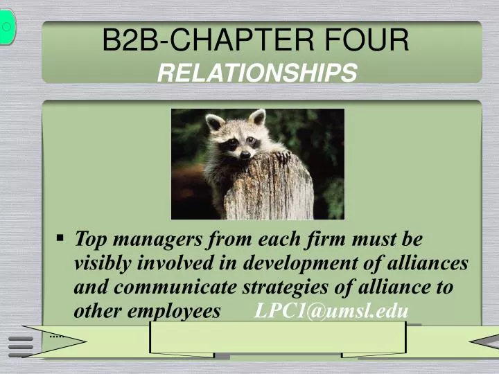 b2b chapter four relationships