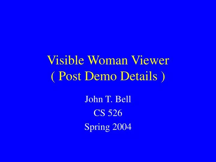 visible woman viewer post demo details