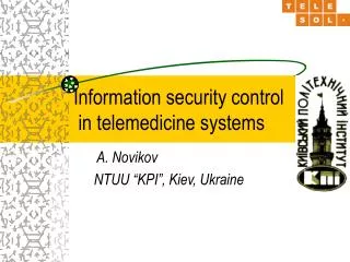 Information security control in telemedicine systems