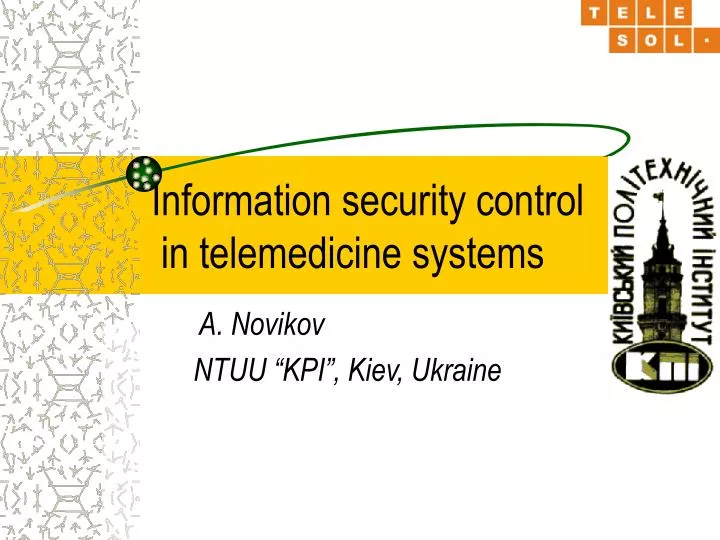 information security control in telemedicine systems