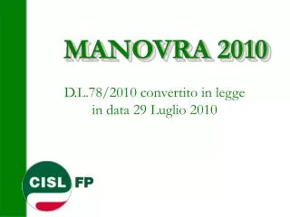 manovra 2010