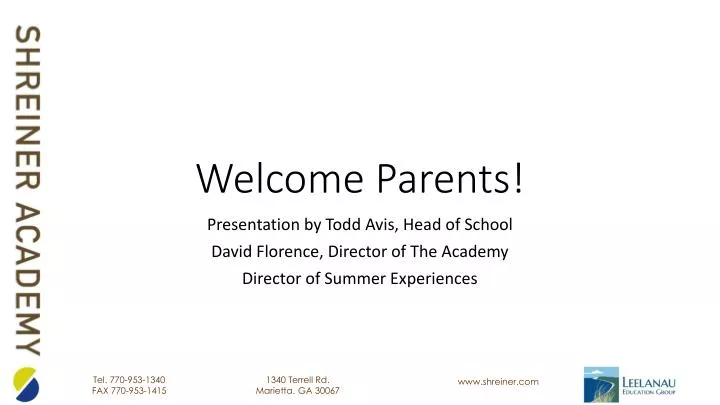 welcome parents