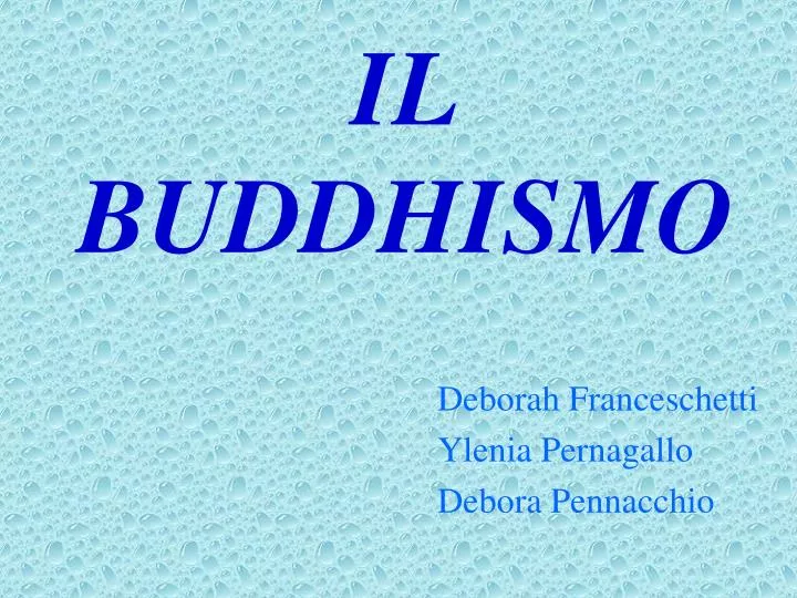 il buddhismo