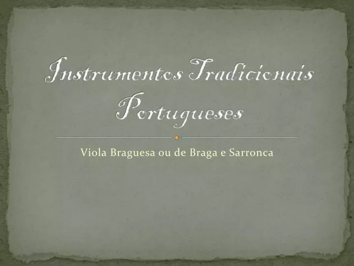 instrumentos tradicionais portugueses