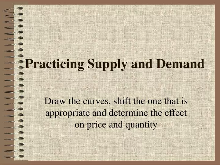 practicing supply and demand