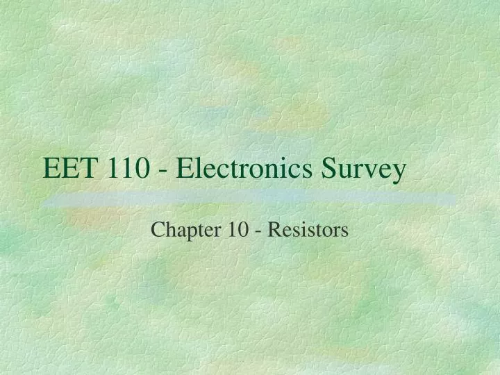 eet 110 electronics survey