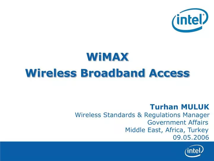 wimax wireless broadband access