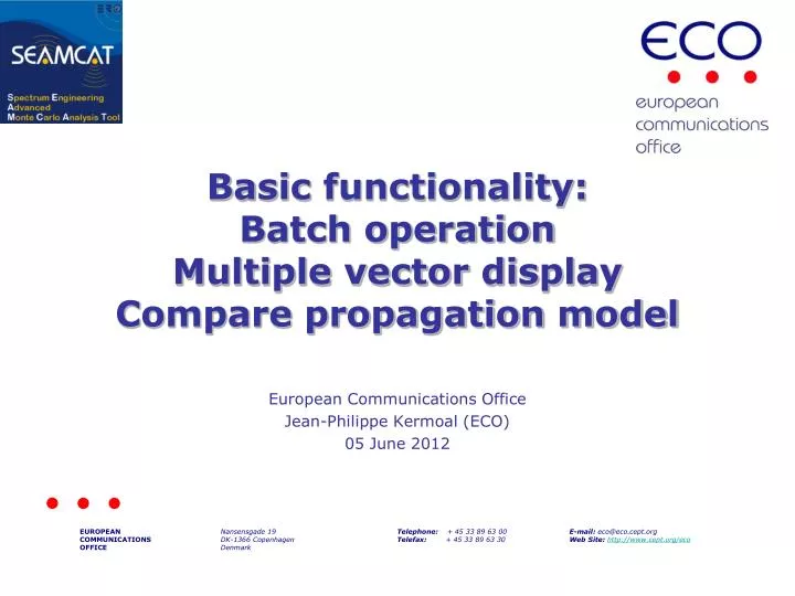 basic functionality batch operation multiple vector display compare propagation model