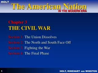 Chapter 3 THE CIVIL WAR