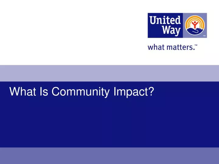 what is community impact