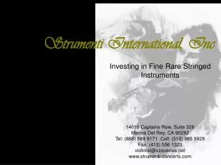 Strumenti International, Inc