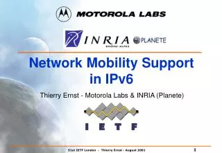 Network Mobility Support in IPv6