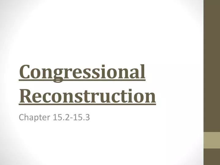 congressional reconstruction