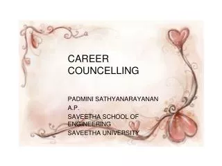 CAREER COUNCELLING