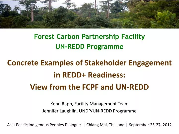 forest carbon partnership facility un redd programme