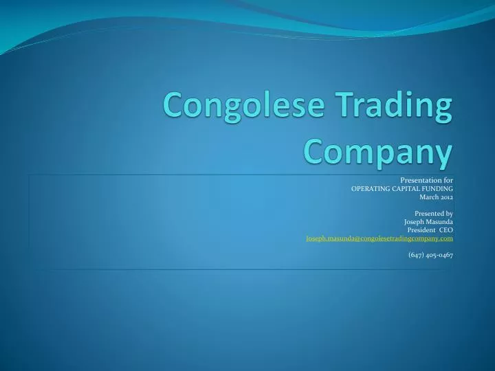 congolese trading company