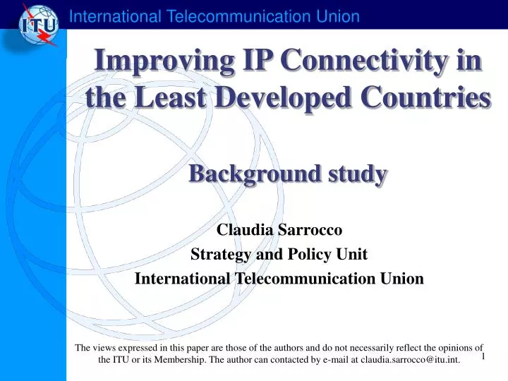 improving ip connectivity in the least developed countries background study