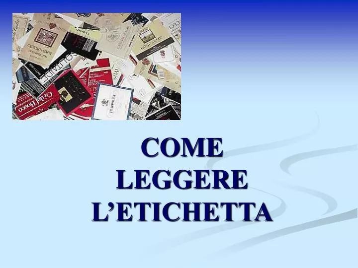 come leggere l etichetta