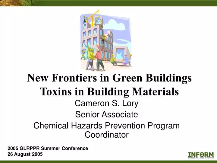 new frontiers in green buildings toxins in building materials