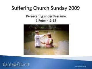 Persevering under Pressure 1 Peter 4:1-19