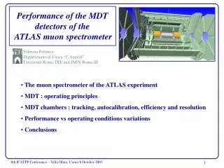 P erformance of the MDT detectors of the ATLAS muon spectrometer